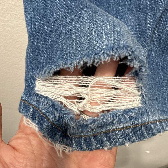 Madewell Distressed Classic Straight Jean Women’s Size 29 High Rise Jeans Denim - Picture 9 of 10